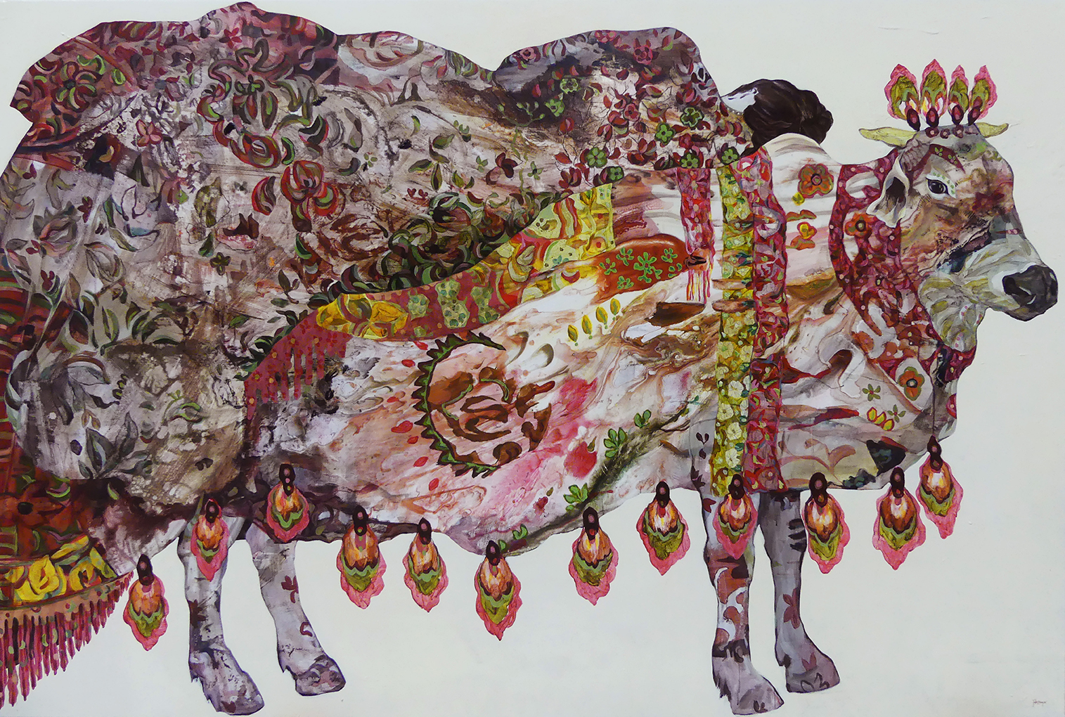 Réva, technique mixte sur toile, 130 x 195 cm, 2021