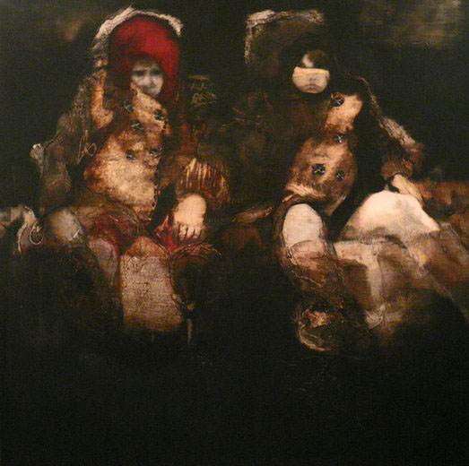A-ma-soeur-doublement-technique-mixte-sur-toile-150-x-150-cm-2013