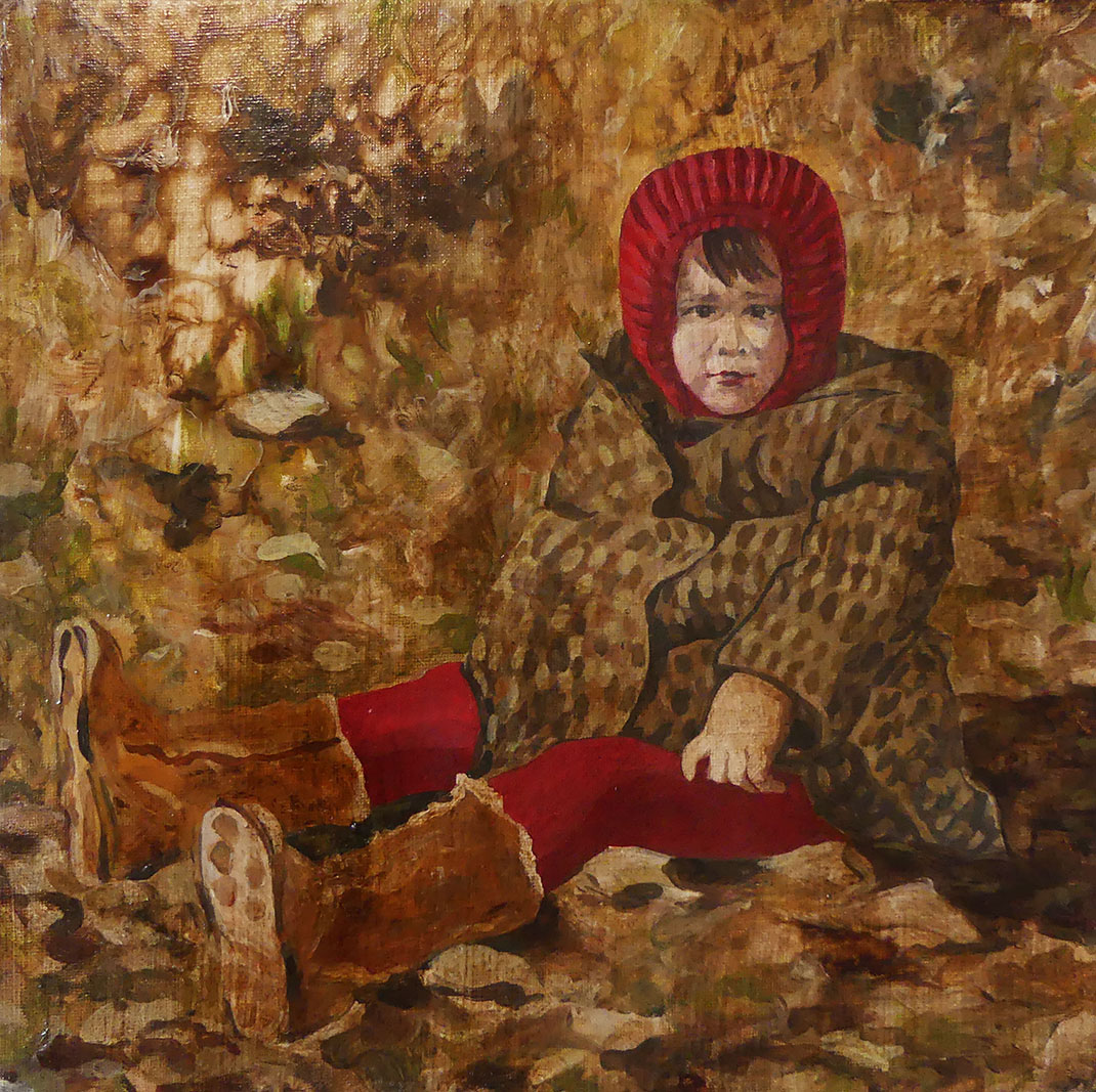 Je te vois n°18, technique mixte sur toile, 30 x 30 cm, 2025